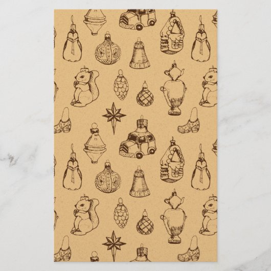 kerstspeelgoed hand getekend briefpapier (Voorkant)