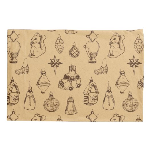  kerstspeelgoed hand getekend kussensloop (Achterkant)