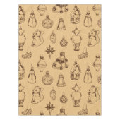 kerstspeelgoed hand getekend tafelkleed (Voorkant)