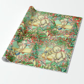 kerstspeelgoed met Beren | Papier voor onmiddellij (Uitgerold)