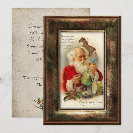  kerstspeelgoed met Verse Feestdagenkaart (Voorkant / Achterkant)