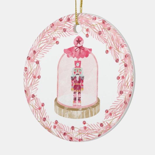 kerstSpeelgoed Soldaat-Waterverf Keramisch Ornament (Links)