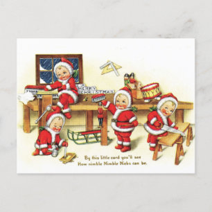 Kerstspeelgoed voor goede jongens briefkaart