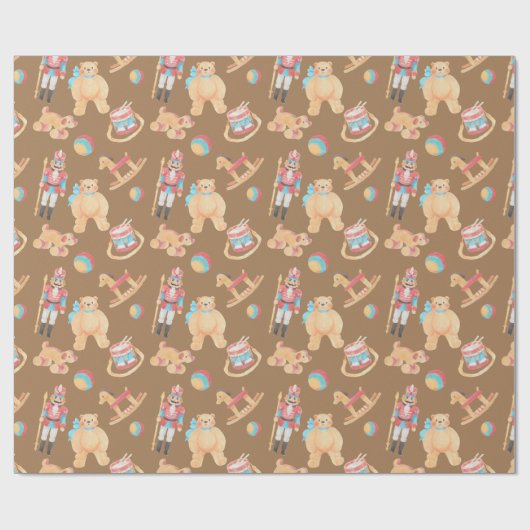 Kerstspeelgoed voor pasta-Waterverf Cadeaupapier (Vlak)