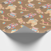 Kerstspeelgoed voor pasta-Waterverf Cadeaupapier (Hoek)