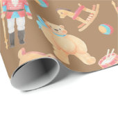 Kerstspeelgoed voor pasta-Waterverf Cadeaupapier (Rol Hoek)