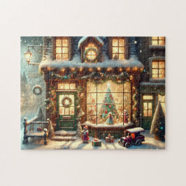 Kerstspeelgoedwinkel Festieve Winter Snow Village Legpuzzel
