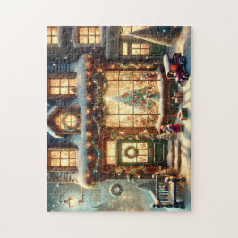 Kerstspeelgoedwinkel Festieve Winter Snow Village Legpuzzel