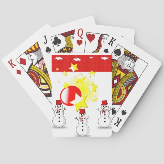 kerstspeelkaartdeck pokerkaarten (Achterkant)