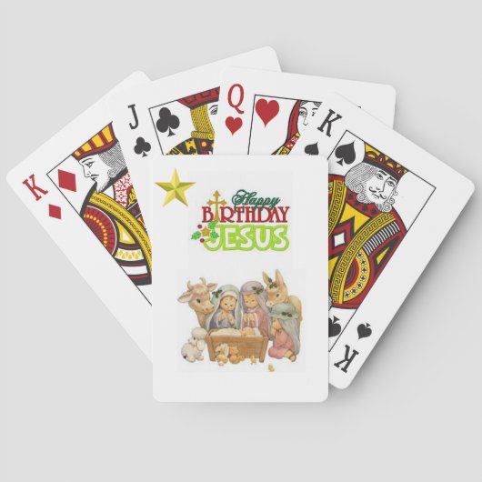 kerstspeelkaartdeck pokerkaarten (Achterkant)