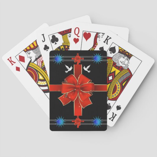 kerstspeelkaartdeck pokerkaarten (Achterkant)