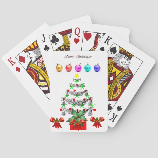 kerstspeelkaartdeck pokerkaarten (Achterkant)