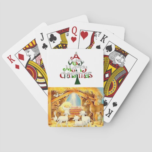 kerstspeelkaartdeck pokerkaarten (Achterkant)