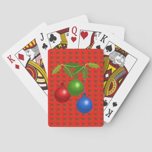 kerstspeelkaartdeck pokerkaarten (Achterkant)