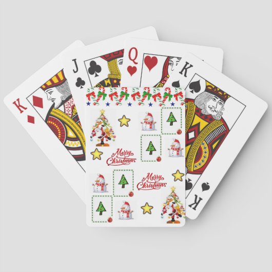 kerstspeelkaartdeck speelkaarten (Achterkant)