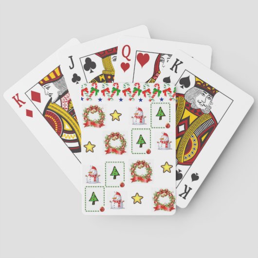 kerstspeelkaartdeck speelkaarten (Achterkant)
