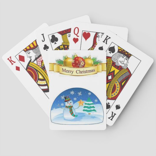 kerstspeelkaartdeck speelkaarten (Achterkant)