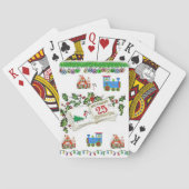 kerstspeelkaartdeck speelkaarten (Achterkant)