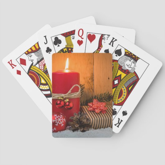 kerstspeelkaarten pokerkaarten (Achterkant)