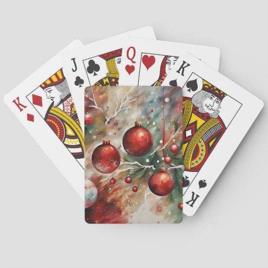 kerstspeelkaarten pokerkaarten (Achterkant)