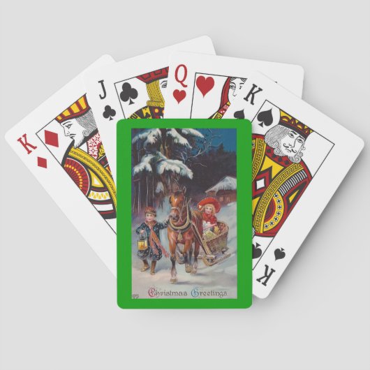 kerstspeelkaarten speelkaarten (Achterkant)