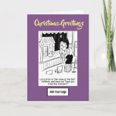 Kerstspel Cartoon. Bedrijfs Kerstkaart Feestdagen Kaart (Voorkant)