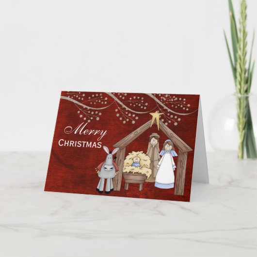 Kerstspel Feestdagen Kaart (Voorkant)