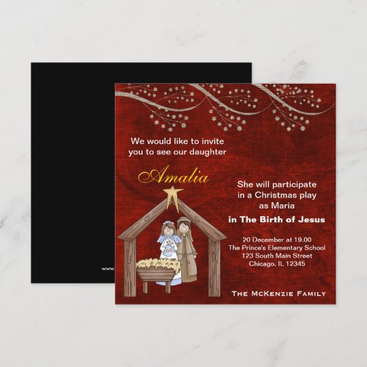 Kerstspel Kaart (Voorkant / Achterkant)