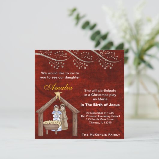 Kerstspel Kaart (Staand voorkant)