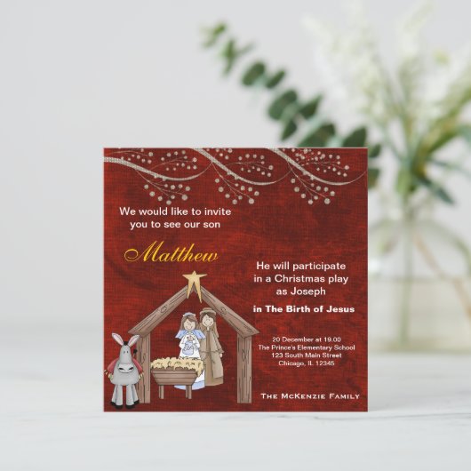 Kerstspel Kaart (Staand voorkant)