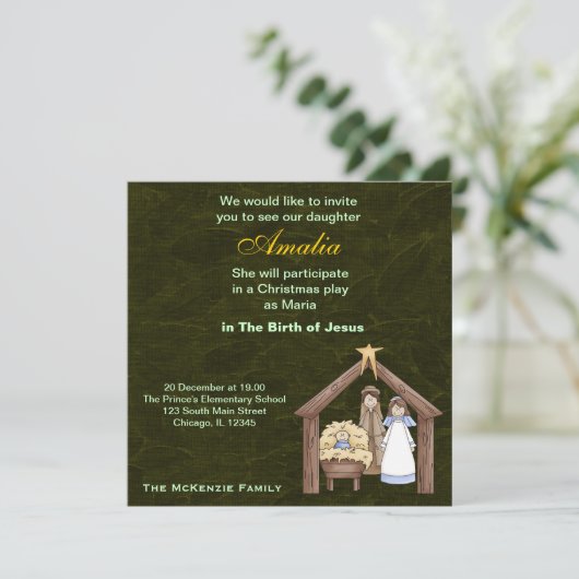 Kerstspel Kaart (Staand voorkant)