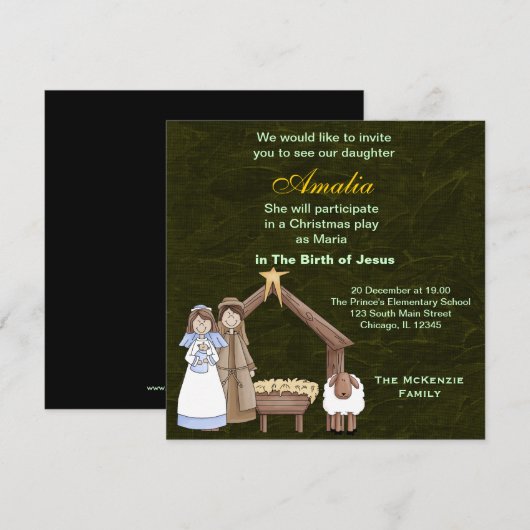 Kerstspel Kaart (Voorkant / Achterkant)