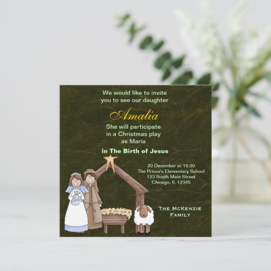 Kerstspel Kaart (Staand voorkant)