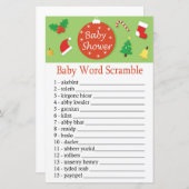 kerstspel met Baby-woordscramble (Voorkant / Achterkant)