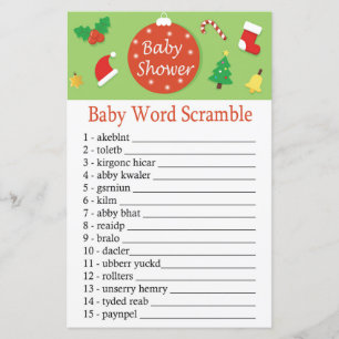 kerstspel met Baby-woordscramble
