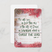 Kerstspel met Bijbelvers Kaart (Voorkant / Achterkant)