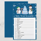 kerstspel met Snowman Baby word scramble (Voorkant / Achterkant)