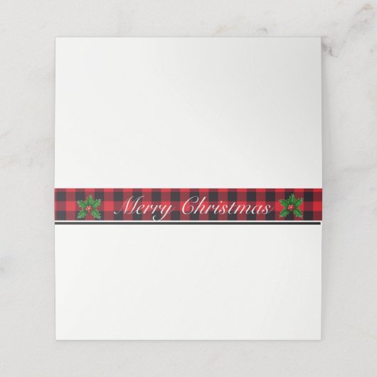 Kerstspel Naam Plaats Kaarten Plaatskaartje (Buitenkant ongevouwen)