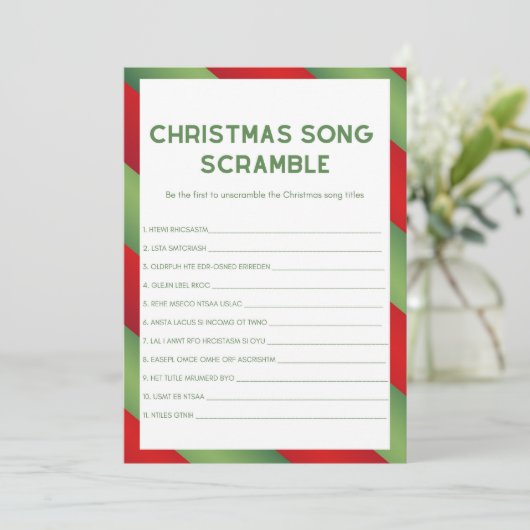 Kerstspel - Niet bewerkbaar - Kaart (Staand voorkant)