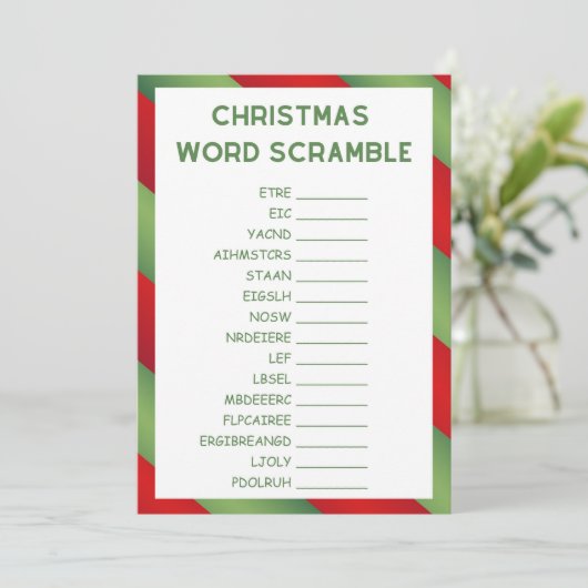 Kerstspel - Niet bewerkbaar - Kaart (Staand voorkant)