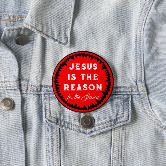 Kerstspeld Jezus Ronde Button 7,6 Cm (In situ)