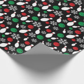 Kerstspelden en Snowflake Cadeaupapier (Hoek)