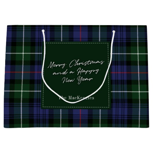 kerstspeldenFeestdagen Clan MacKenzie Tartan Groot Cadeauzakje (Voorkant)