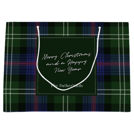 KerstspeldenFeestdagen Clan Sutherland Tartan Groot Cadeauzakje (Voorkant)