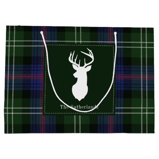 KerstspeldenFeestdagen Clan Sutherland Tartan Groot Cadeauzakje (Achterkant)