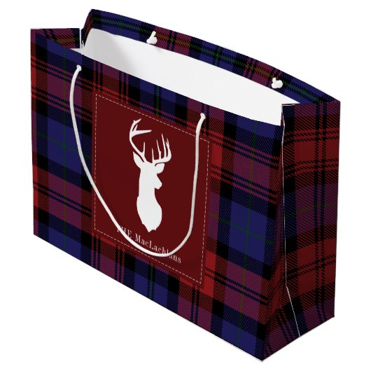 kerstspeldenFeestdagen MacLachlan Tartan Groot Cadeauzakje (Achterkant Gekanteld)