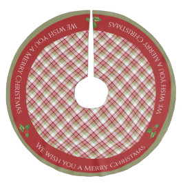 Kerstspeldenschaal - Rood, groen en wit - Kerstboom Rok