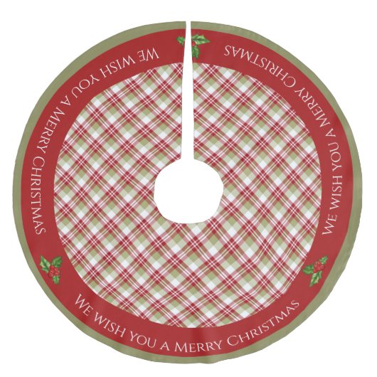 Kerstspeldenschaal - Rood, groen en wit - Kerstboom Rok (Voorkant)