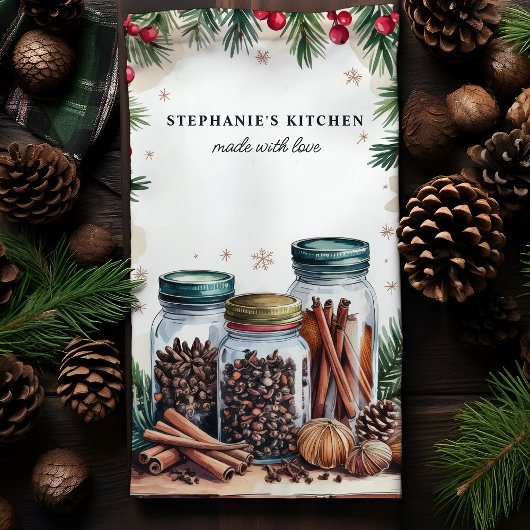 Kerstspicepotten Persoonlijke Kerstmis Theedoek