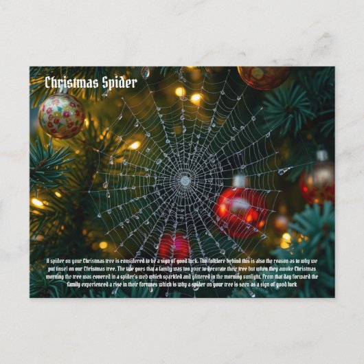 kerstspin briefkaart (Voorkant)